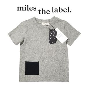 Miles the Label Short Sleeve T-shirt in Heather Grey with Pocket Detail 18mo NWT